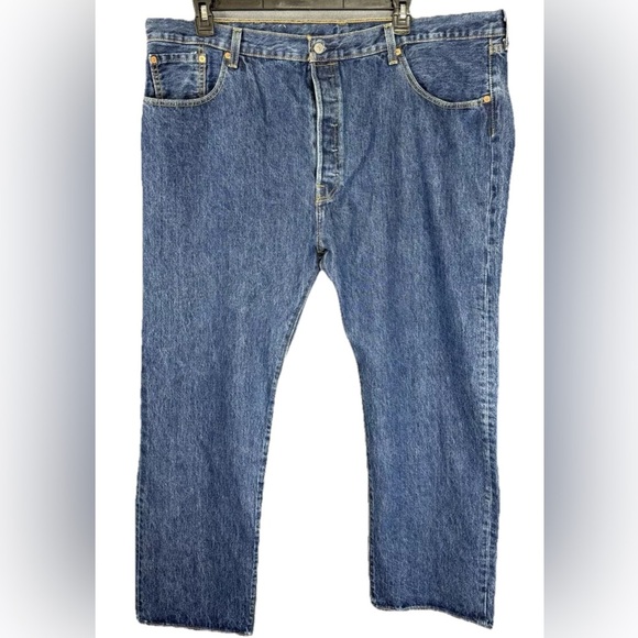 Levis 501 xx Jeans Mens 44x32 Blue Original Fit Button Fly Straight Denim - Picture 1 of 10